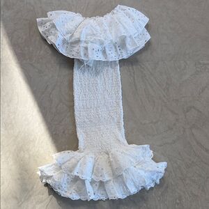 Charo Ruiz White Lace  Dress